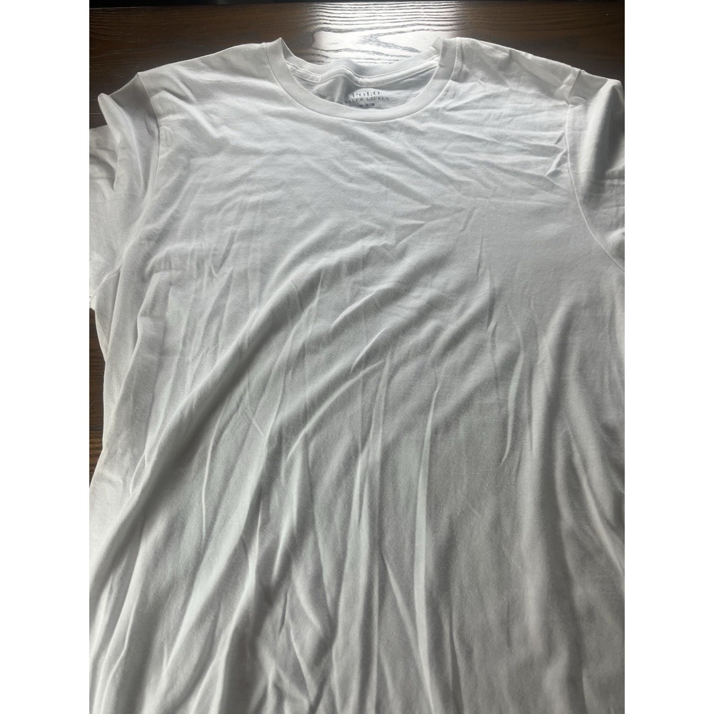 Polo Ralph Lauren Men's White Classic Fit Crew Neck Blue Pony T-Shirt Medium